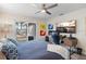 Comfortable bedroom with water views and a workspace at 8017 13Th S Ave, St Petersburg, FL 33707
