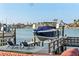 Private boat lift and spacious dock at 8017 13Th S Ave, St Petersburg, FL 33707