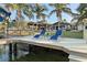 Relaxing dockside lounge chairs overlooking the water at 8017 13Th S Ave, St Petersburg, FL 33707