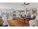 Spacious living room with open floor plan and water views at 8017 13Th S Ave, St Petersburg, FL 33707