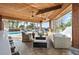 Relaxing patio with seating and water views at 8017 13Th S Ave, St Petersburg, FL 33707
