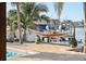 Relaxing poolside hammock overlooking the canal at 8017 13Th S Ave, St Petersburg, FL 33707