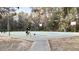 Outdoor basketball court surrounded by mature trees; community activity at 39567 Dawson Chase Dr, Zephyrhills, FL 33540
