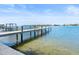 Scenic dock extends into the serene waters, providing a tranquil escape with beautiful views of the coastline at 6354 Cocoa Ln, Apollo Beach, FL 33572