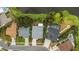 Overhead shot of a home with a well-kept lawn and nearby lake access at 289 Whisper Lake Rd, Palm Harbor, FL 34683