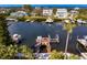 A stunning aerial view of the canal homes and waterways at 3225 Bluff Blvd, Holiday, FL 34691