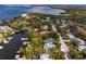 Waterfront community showcasing luxurious homes with boat docks, private pools, and access to stunning coastal waters at 3225 Bluff Blvd, Holiday, FL 34691