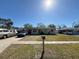 A single-story home with a well-maintained lawn, a red front door and a mailbox at 5124 Brookmeade Dr, Sarasota, FL 34232