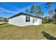 Backyard featuring new construction and a green lawn at 3083 Sikeston Ave, North Port, FL 34286