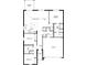 Detailed floor plan showcasing the layout of a three-bedroom home with a primary suite and open-concept living area at 6329 Scarlet Amethyst St, Land O Lakes, FL 34638