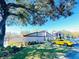 Well-maintained two-story home with a landscaped yard and a vibrant yellow car parked nearby at 4034 Dream Oak Pl # 104, Tampa, FL 33613