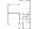 Detailed floorplan showcasing the layout of the house, including the living room, kitchen, and garage at 6525 Dutton Dr, Wesley Chapel, FL 33545