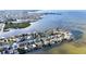 Beautiful aerial view showcasing waterfront homes and waterways at 6417 Driftwood Dr, Hudson, FL 34667