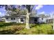 The backyard of the house is spacious and has a tree in the middle. There is also a covered patio at 1814 Elk Ave, Sarasota, FL 34235
