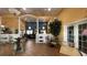 Community lobby with tile floors, high ceilings, columns and a seating area at 2856 Somerset Park Dr # 102, Tampa, FL 33613