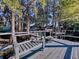 Relaxing waterfront dock with seating, offering peaceful views at 8531 Bass Lake Dr, New Port Richey, FL 34654