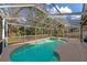 Inviting screened pool and spa at 1228 Cord Grass Ct, Wesley Chapel, FL 33543