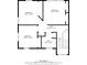 Upstairs floor plan, featuring two bedrooms and a shared bathroom at 221 111 E St, Bradenton, FL 34212