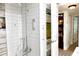 Modern bathroom with subway tile and built-in shelving at 10215 Regal Dr # 19, Largo, FL 33774