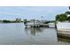 Private boat dock with two boats, providing convenient access to the water at 10215 Regal Dr # 19, Largo, FL 33774