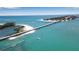 Aerial view of bridge and coastline at 610 Fox St, Longboat Key, FL 34228