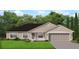 Charming single story home with manicured lawn, neutral paint and two car garage at 10164 Gamewell St, Spring Hill, FL 34608