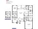 Detailed floor plan showcasing the layout of a 4-bedroom, 3-bath home with a 2-car garage at 13510 Canada Goose Rd, Brooksville, FL 34614