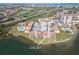 Enjoy waterfront living in this complex; this aerial shot highlights Unit 307 and water access at 6372 Palma Del Mar S Blvd # Apt 307, St Petersburg, FL 33715