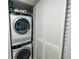 Stacked washer and dryer laundry closet at 6372 Palma Del Mar S Blvd # Apt 307, St Petersburg, FL 33715