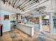 Kitchen boasts water views and unique fishing decor at 1422 Bayshore Rd, Ruskin, FL 33570