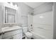 Modern bathroom with a shower/tub combo and vanity at 3051 27 E Ct, Palmetto, FL 34221