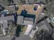 Bird's eye view of house, yard, and pool at 1008 Highgrove Ct, Valrico, FL 33596