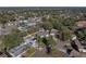 High-angle view of the teal house and neighborhood at 1008 Highgrove Ct, Valrico, FL 33596