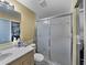 Clean bathroom with shower, toilet, and vanity at 1008 Highgrove Ct, Valrico, FL 33596