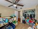 bedroom with bunk beds and ample closet space at 1008 Highgrove Ct, Valrico, FL 33596