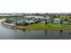 Aerial view showing community pool, clubhouse and pickleball courts at 18040 Cherished Loop, Bradenton, FL 34211