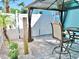 Private patio with a seating area and gazebo at 2217 Thrace St, Tampa, FL 33605