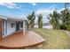 View of the deck and backyard at 6628 Keystone Dr, Sarasota, FL 34231