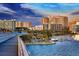 Waterfront view of city skyline and bridge at 6628 Keystone Dr, Sarasota, FL 34231