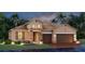 Beautiful single-Gathering home with a tile roof, three-car garage, stone accents, and lush landscaping at 4719 Cassonade Cv, Bradenton, FL 34211