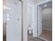 Modern bathroom with a glass shower and toilet at 5943 Jensen View Ave, Apollo Beach, FL 33572