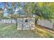 Small storage shed in the backyard at 407 Belvedere Oval, Temple Terrace, FL 33617