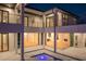 Open-concept floor plan with a central courtyard and water feature at 5032 W Longfellow Ave, Tampa, FL 33629
