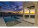 Resort-style pool and spa with sunset views at 5032 W Longfellow Ave, Tampa, FL 33629