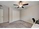 Spacious bedroom with a double door closet and carpeted floor at 288 Rain Berry Ave, Ruskin, FL 33570