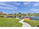 Peaceful waterfront view with private dock at 1707 Tahoe Dr, Sun City Center, FL 33573