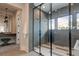Spa-like bathroom with a large walk-in shower and soaking tub at 9586 Troutwater Ln, Tampa, FL 33618
