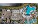 Aerial view of clubhouse, pool, and tennis courts at 1032 Radison Ave # 2, Sun City Center, FL 33573