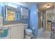 Bright bathroom with shower/tub combo, vanity, and white cabinetry at 3753 Lake Bayshore Dr # H305, Bradenton, FL 34205