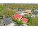 Aerial view of a house with red tile roof in a residential area at 704 S Newport Ave, Tampa, FL 33606